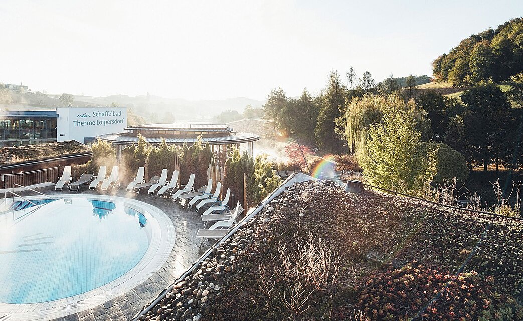 outdoor area of the famous Schaffelbad of Thermenresort Loipersdorf