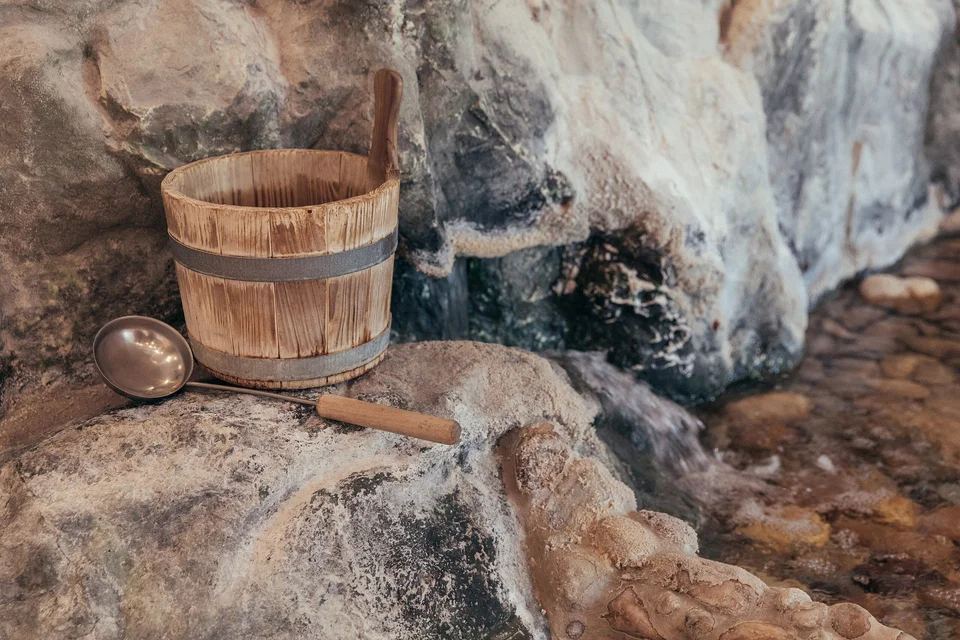 Sauna-Aufgusseimer mit Kelle im Thermenresort Loipersdorf